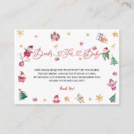 ベビー赤ちゃんシャワー用冬季本 エンクロージャーカード
