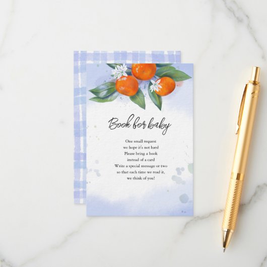 ベビー赤ちゃんシャワー用囲いカードブック エンクロージャーカード (正面/裏面インサイチュ)