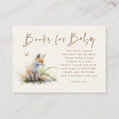 ベビー赤ちゃんシャワー要求カード用ブック エンクロージャーカード (正面)