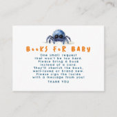 ベビー赤ちゃんシャワー要求カード用ブック エンクロージャーカード (正面)