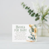 ベビー赤ちゃんシャワー要求カード用ブック エンクロージャーカード (スタンド正面)