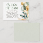 ベビー赤ちゃんシャワー要求カード用ブック エンクロージャーカード (正面/裏面)