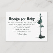 ベビー赤ちゃんシャワー要求カード用ブック エンクロージャーカード (正面)