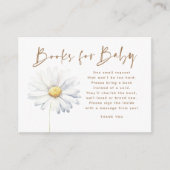 ベビー赤ちゃんシャワー要求カード用ブック エンクロージャーカード (正面)