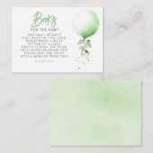 ベビー赤ちゃんシャワー要求カード用ブック エンクロージャーカード (正面/裏面)