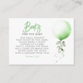 ベビー赤ちゃんシャワー要求カード用ブック エンクロージャーカード (正面)