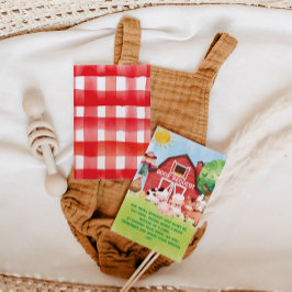 ベビー赤緑化動物赤ちゃんシャワー用の本 エンクロージャーカード