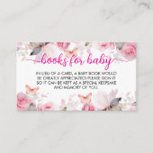 ベビー赤面バラベビーシャワー用の本 エンクロージャーカード (正面)