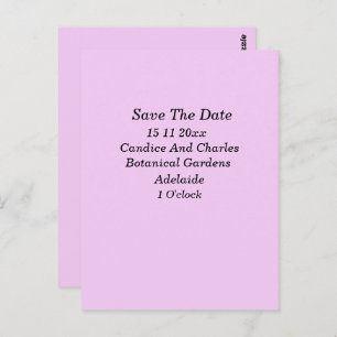 ベビー赤面ピンク、日付の保存結婚式招待状 ポストカード