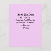 ベビー赤面ピンク、日付の保存結婚式招待状 ポストカード (正面)