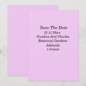 ベビー赤面ピンク、日付の保存結婚式招待状 招待状 (正面/裏面)