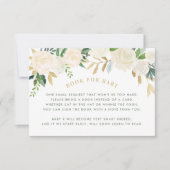 ベビー赤面フローラシャワー要求カード用ブック 招待状 (正面)