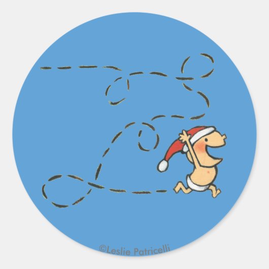 ベビー走ズオンクリスマス ラウンドシール (正面)