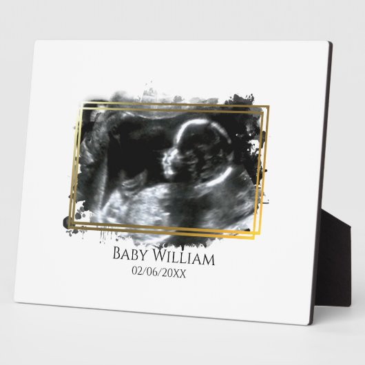 ベビー超音波ソノグラム写真期待 フォトプラーク (側面)