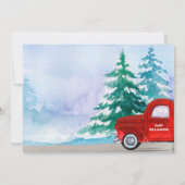 ベビー超音波写真レッドクリスマストラック 案内状 (裏面)