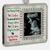 ベビー超音波新親 シルバープレートフレームオーナメント (右)