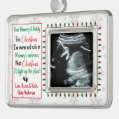 ベビー超音波新親 シルバープレートフレームオーナメント (左)