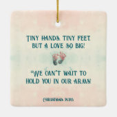 ベビー超音波第1回クリスマス妊娠オーナメント セラミックオーナメント (裏面)