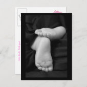 ベビー足はがき インビテーションポストカード (正面/裏面)