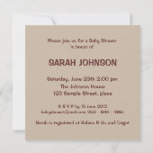 ベビー足シャワー招待状 招待状 (裏面)