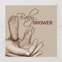 ベビー足シャワー招待状