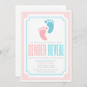 ベビー足ジェンダーリビール招待状 招待状 (正面/裏面)