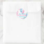 ベビー足ピンクブルーの性感謝してい質が好き ラウンドシール (バッグ)