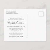 ベビー足ピンクベビーガールシャワー インビテーションポストカード (裏面)