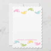ベビー足プリントベビーシャワー招待状 招待状 (裏面)
