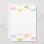 ベビー足プリントベビーシャワー招待状 招待状 (裏面)