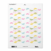 ベビー足プリントベビーシャワー水ボトルラベル ラベル (フルシート)