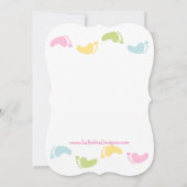 ベビー足プリントベビー散布 招待状 (裏面)