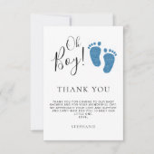 ベビー足ベビーシャワーありがとう サンキューカード (正面)