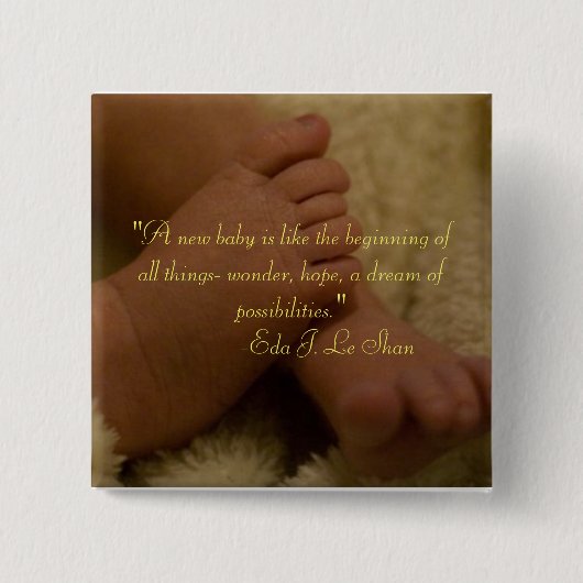 ベビー足ボタン 缶バッジ (正面)