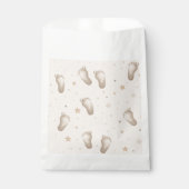 ベビー足ボーイガールシャワーベージュ フェイバーバッグ (正面)