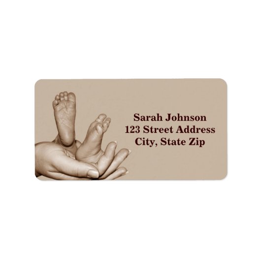ベビー足ラベル ラベル (正面)