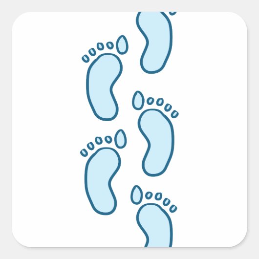 ベビー足手順 スクエアシール (正面)