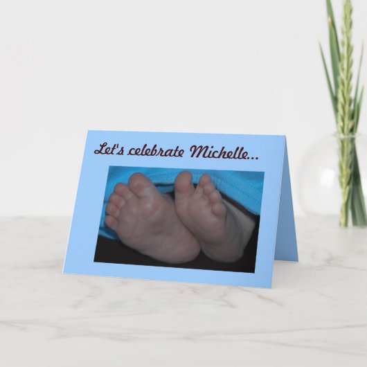 ベビー足指招待状 招待状 (正面)