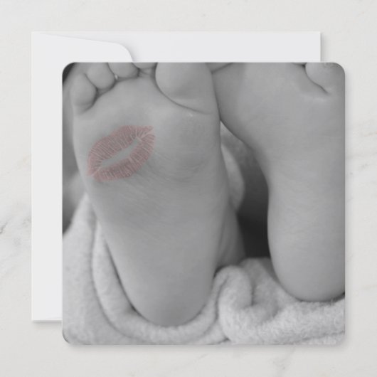 ベビー足機器シンボルシャワー招待状の発表 招待状 (正面)