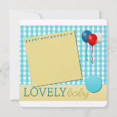 ベビー足機器シンボルシャワー招待状の発表 招待状 (裏面)