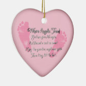 ベビー足誕生ハート型オーナメント セラミックオーナメント (右)