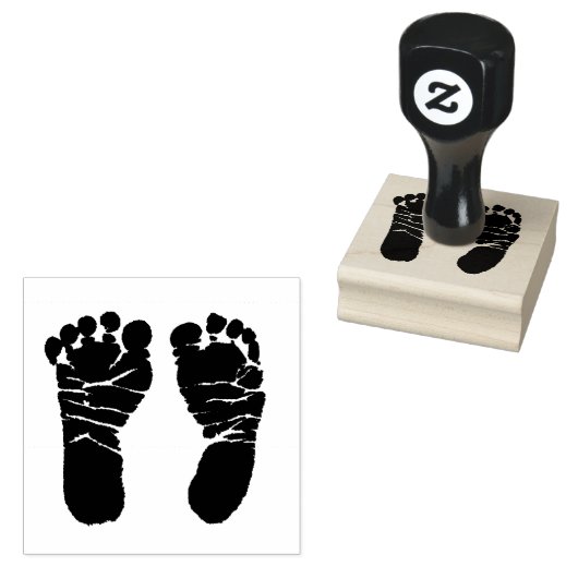 ベビー足跡かわいい赤ちゃんシャワースタンプ ラバースタンプ (押印)