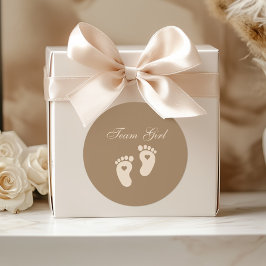 ベビー足跡チームガールブラウンジェンダーの明かす ラウンドシール