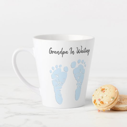ベビー足跡祖父は男の子になる発表 カフェラテマグ (インサイチュ)