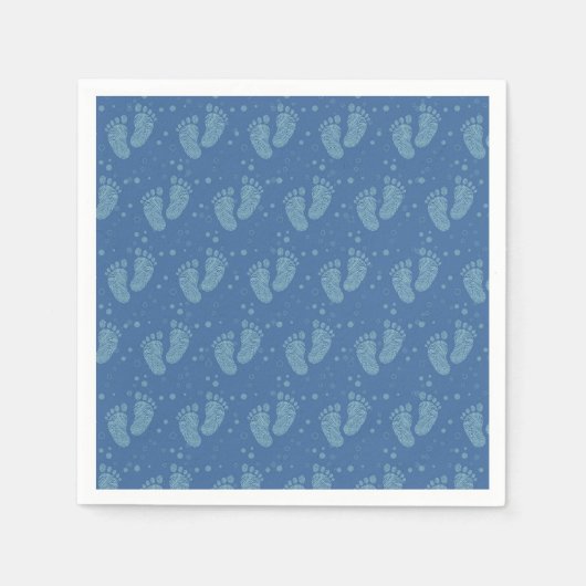 ベビー足跡 スタンダードカクテルナプキン (正面)