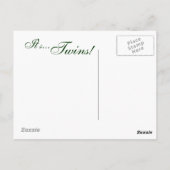 ベビー足跡（緑の双子） ポストカード (裏面)