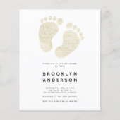 ベビー足金ゴールドグリッター男女兼用ベビーシャワー (正面)