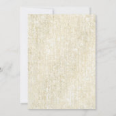 ベビー足金ゴールドグリッター男女兼用ベビーシャワー 招待状 (裏面)