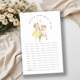 ベビー足黄色フローラアドバイスムーム赤ちゃんシャワー