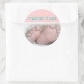 ベビー足 – ありがとう！シール ラウンドシール (バッグ)